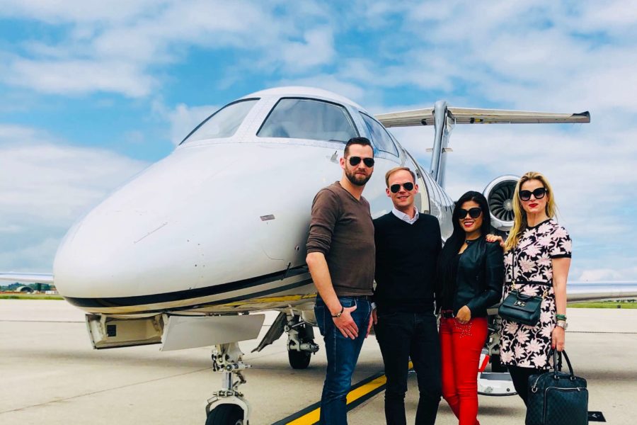 Mit dem Privatjet zur Hochzeit
